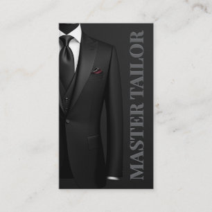 Master Tailor Classic Black Tuxedo Boutique Visitekaartje
