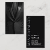 Master Tailor Classic Black Tuxedo Boutique Visitekaartje (Voorkant / Achterkant)