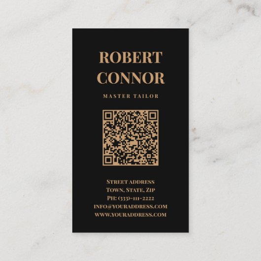 Master Tailor Classic & Retro Suits Boutique Visitekaartje (Achterkant)
