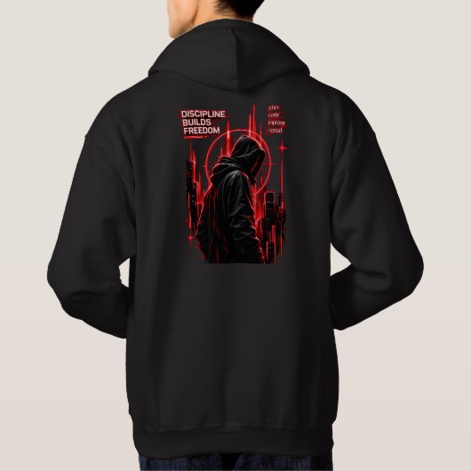 Master the Code Create Your Own Future Cyberpunk Hoodie (Achterkant)