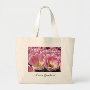 Master Tuinier! Boodschappentas cadeaus Roze Tulp Grote Tote Bag