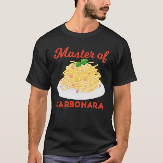 Master van Carbonara Italy Carbonara Pasta T-shirt (Voorkant)