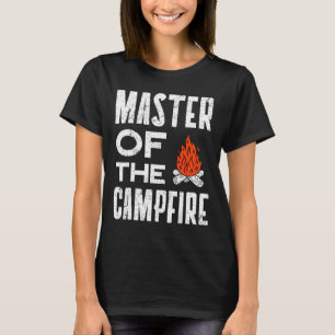Master van de kampvuur Kampeer papa camping T-shir T-shirt