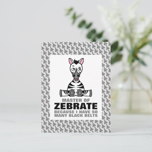 Master van Zebraat, Zebra Briefkaart (Staand voorkant)