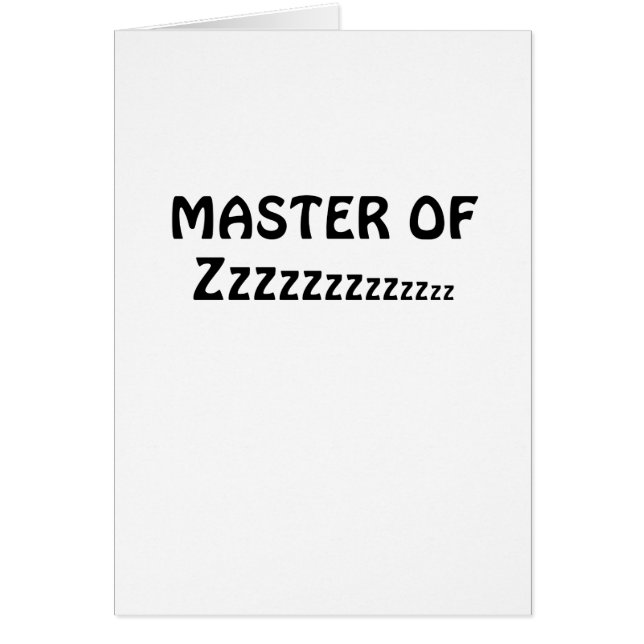 Master van Zzzzzz (Voorkant)