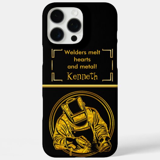 Master Welder Crafting Perfect Metal Case-Mate iPhone Case (Achterkant)