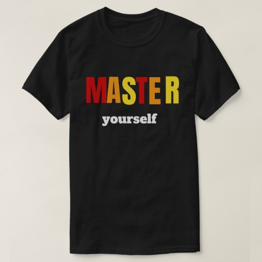 Master Yourself – Discipline & Self-Control Motiva T-shirt (Design voorkant)