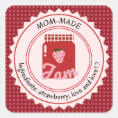 Masterbes jam vierkante sticker (Voorkant)