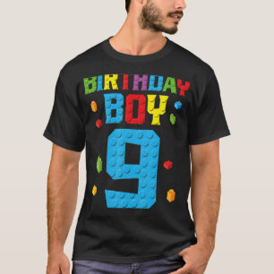 Masterbouwer 9de verjaardag Jongen Negen 9 jaar Bo T-shirt