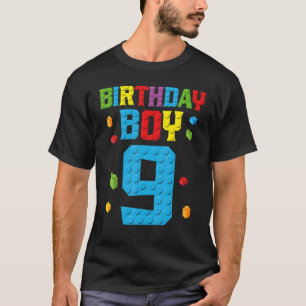Masterbouwer 9de verjaardag Jongen Negen 9 jaar Bo T-shirt