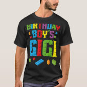 Masterbouwer Birthday Boy's Gigi Building Bricks T-shirt (Voorkant)
