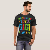 Masterbouwer Birthday Boy's Gigi Building Bricks T-shirt (Voorkant volledig)