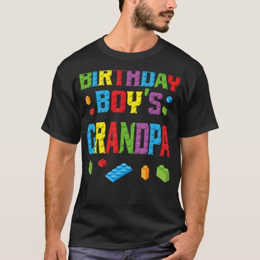 Masterbouwer Birthday Boy's Grandpa Building Bri T-shirt (Voorkant)