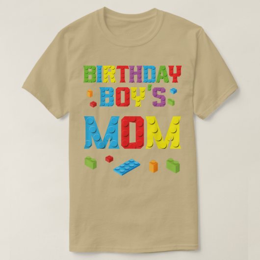 Masterbouwer Birthday Boys Ma Building Bricks B T-shirt (Design voorkant)