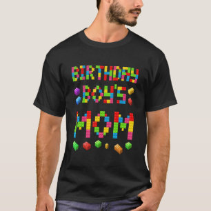Masterbouwer Birthday Boy's mam Building Bricks T-shirt