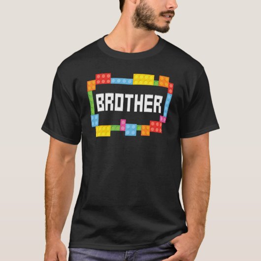 Masterbouwer Brother Bricks Blocks Building Fami T-shirt (Voorkant)