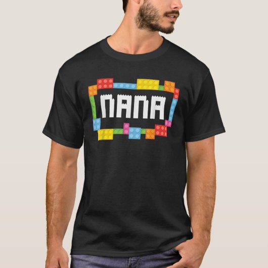 Masterbouwer Nana Bricks Blocks Building Family T-shirt (Voorkant)