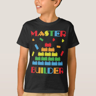 Masterbouwstenen speelgoed grappige kinderen t-shirt