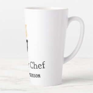 Masterchef voeg naam toe zwarte pan gele rook latte mok