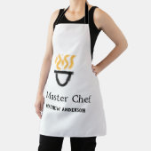 Masterchef voeg naam toe zwarte pan gele rook schort (Insitu)