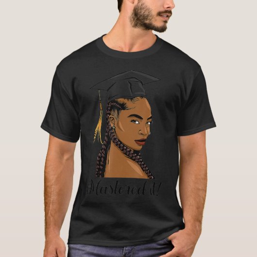 Masterd it Black Queen met Masters Degree Cute G T-shirt (Voorkant)