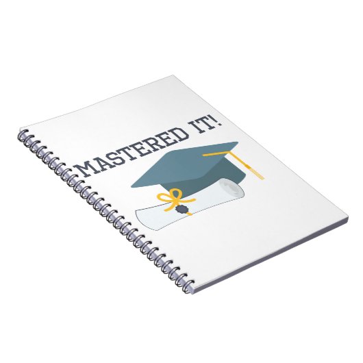 Masterd it Funny Afstuderen Gift Masters Degree Notitieboek (Rechterzijde)