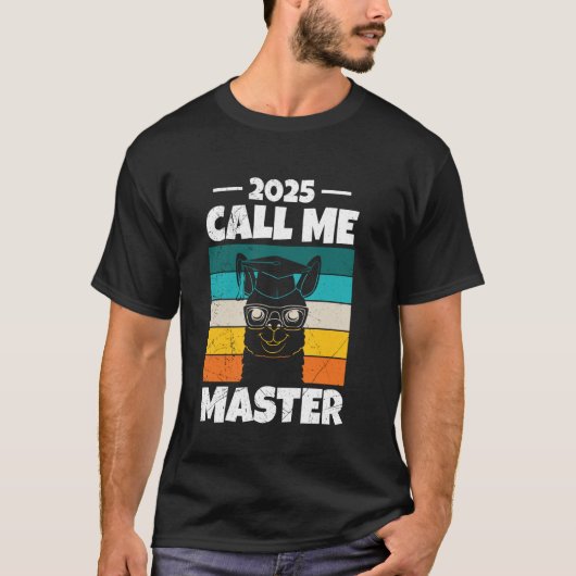 Masterdiploma 2025 NOEM ME MASTER Grappig Retro T-shirt (Voorkant)