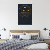 Masterdiploma 2026 Geschenk met eigen naam Canvas Afdruk (Insitu (Slaapkamer))