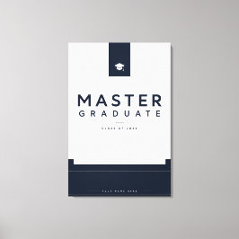 Masterdiploma Afgestudeerd 2026 Canvas op Maat Afdruk