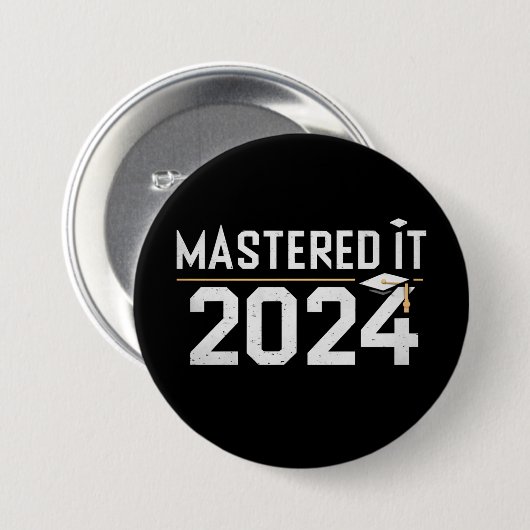 Masterdiploma Beheerst 2024 Masterdiploma  Ronde Button 7,6 Cm (Voorkant /achterkant)