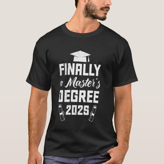 Masterdiploma FINALLY EEN MASTER FUNNY Wo T-shirt (Voorkant)