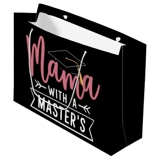 Masterdiploma Mama MBA Masterdiploma Afstuderen Groot Cadeauzakje (Voorkant Gekanteld)