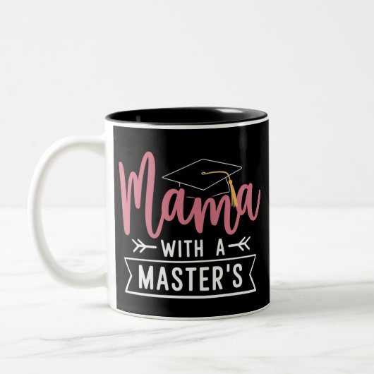 Masterdiploma Mama MBA Masterdiploma Afstuderen Tweekleurige Koffiemok (Links)