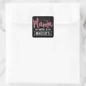 Masterdiploma Mama MBA Masterdiploma Afstuderen Vierkante Sticker (Tas)