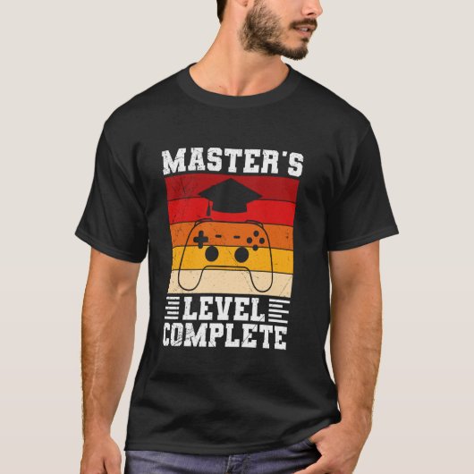 Masterdiploma MASTER-NIVEAU VOLLEDIG Grappig spel T-shirt (Voorkant)