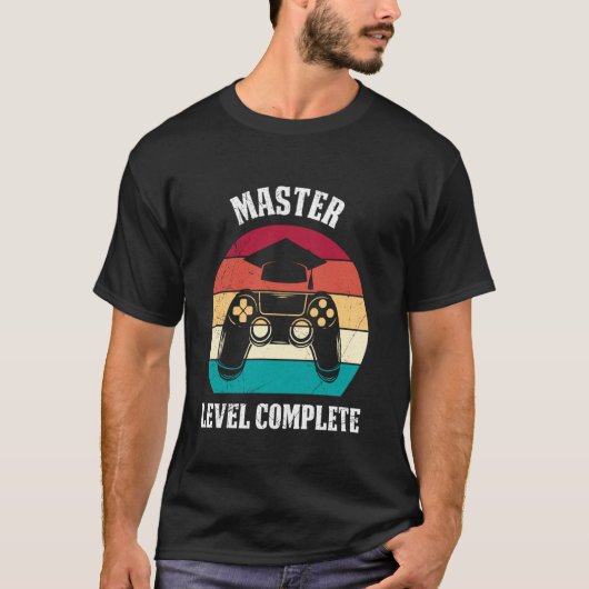 Masterdiploma MASTER-NIVEAU VOLLEDIG Grappig spel T-shirt (Voorkant)