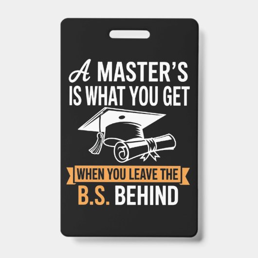 Masterdiploma MBA Masterdiploma Afstuderen Badge (Voorzijde)
