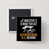 Masterdiploma MBA Masterdiploma Afstuderen Vierkante Button 5,1 Cm (Voorkant /achterkant)