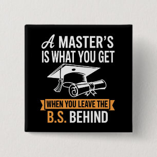 Masterdiploma MBA Masterdiploma Afstuderen  Vierkante Button 5,1 Cm