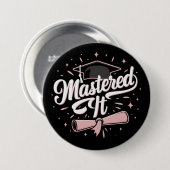 Masterdoctoraat Afstuderen MBA-Afstuderen Ronde Button 7,6 Cm (Voorkant /achterkant)