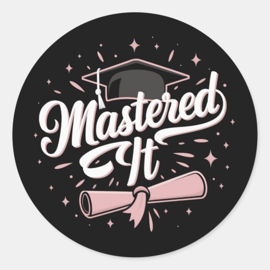 Masterdoctoraat Afstuderen MBA-Afstuderen Ronde Sticker (Voorkant)