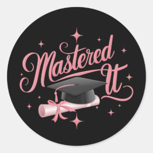 Masterdoctoraat Afstuderen MBA-Afstuderen Ronde Sticker