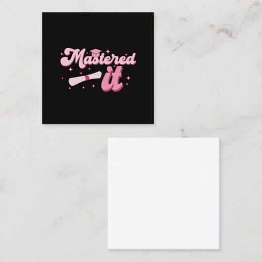 Masterdoctoraat Afstuderen MBA-Afstuderen Vierkante Visitekaartje (Voorkant / Achterkant)