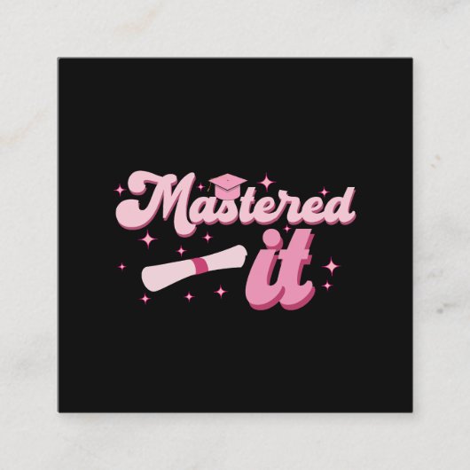 Masterdoctoraat Afstuderen MBA-Afstuderen Vierkante Visitekaartje (Voorkant)