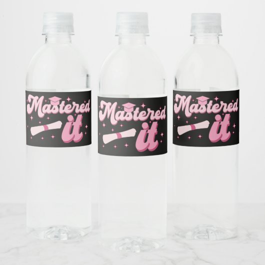 Masterdoctoraat Afstuderen MBA-Afstuderen Waterfles Etiket (Flessen)