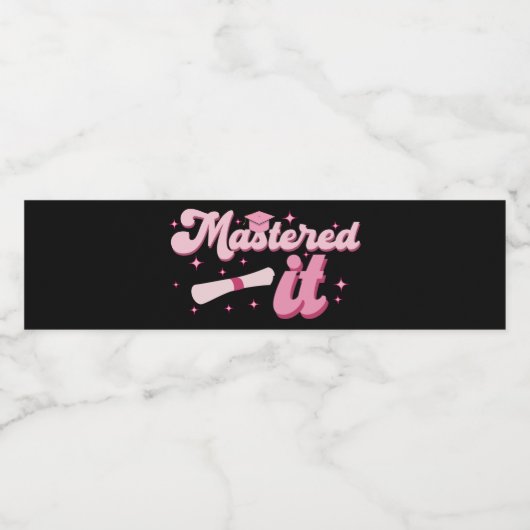 Masterdoctoraat Afstuderen MBA-Afstuderen Waterfles Etiket (Enkel label)