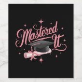 Masterdoctoraat Afstuderen MBA-Afstuderen Wijn Etiket (Enkel label)