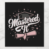 Masterdoctoraat Afstuderen MBA-Afstuderen Wijn Etiket (Enkel label)