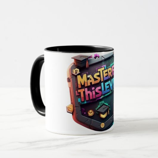 Mastered dit niveau Afstuderen Mok (Voorkant links)