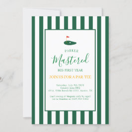 Mastered eerste jaar één gat in één groene verjaar kaart